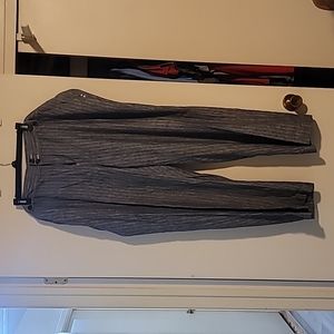 Inc wide leg pin striped slacks